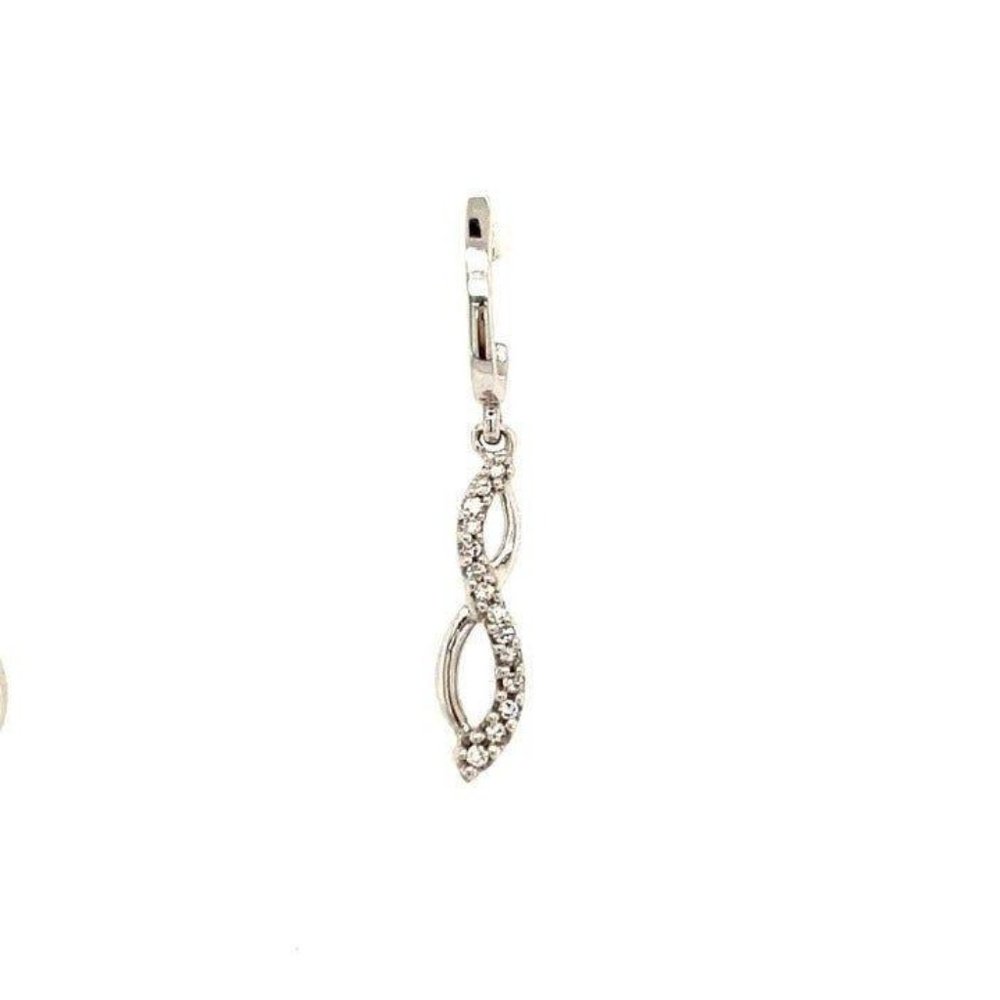 10KT Diamond Drop Earrings. Never worn - Picture 2 of 9